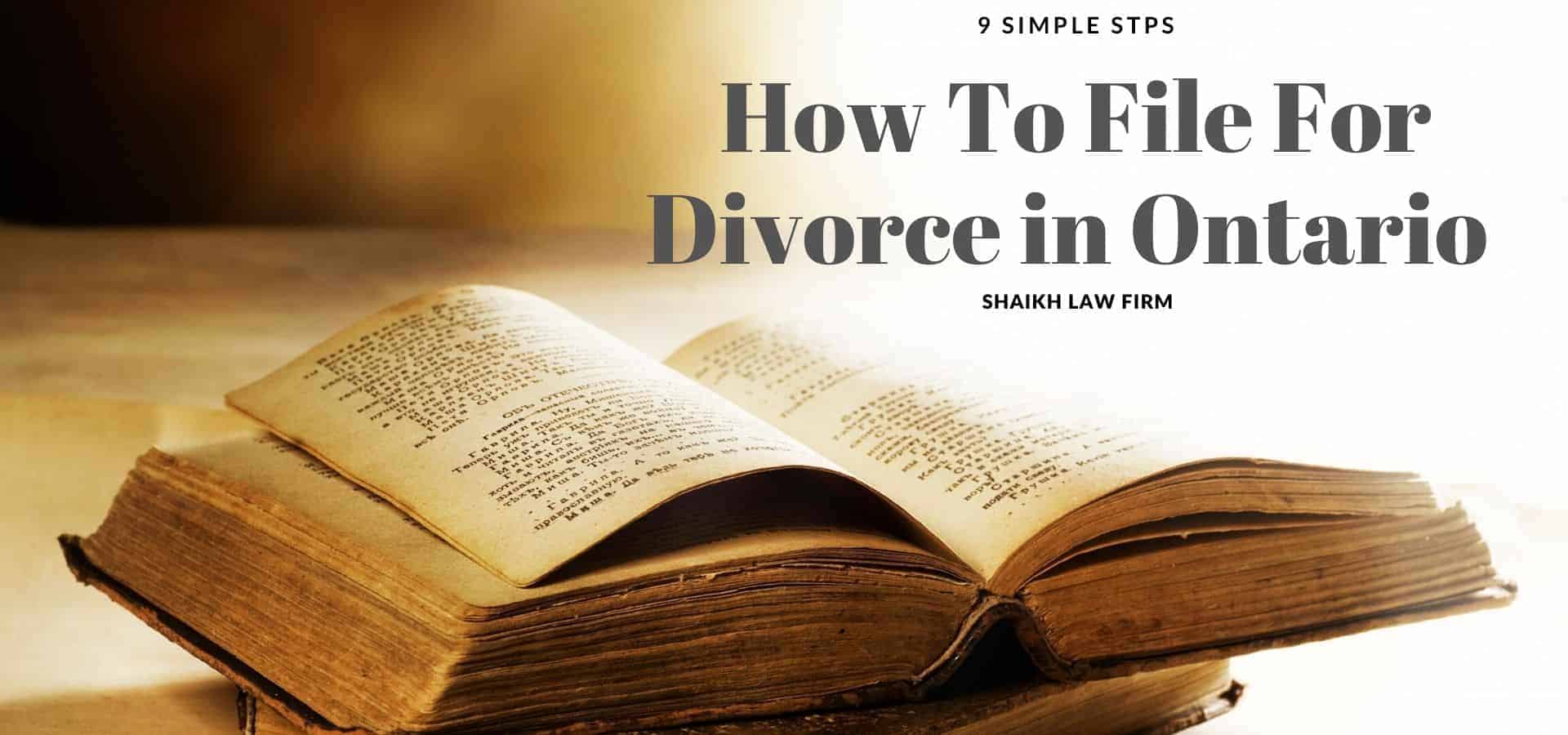 How To File For Divorce in Ontario