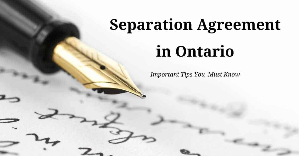 Separation Agreement Ontario