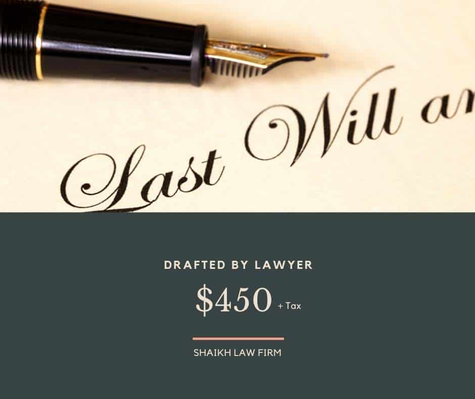 toronto will lawyer cost