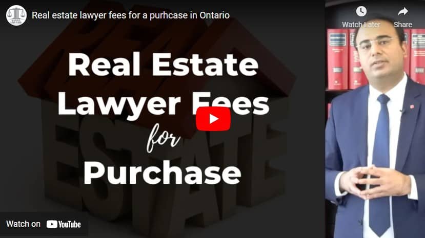 legal fees for buying a house in ontario youtube