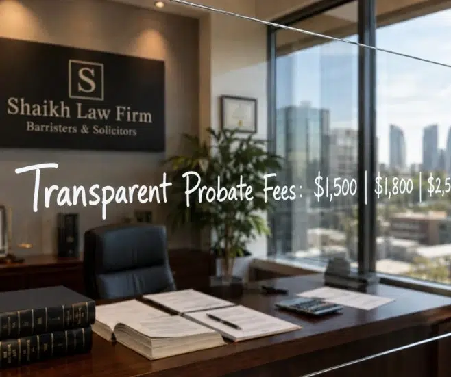 probate lawyer fees in Ontario: $1,500, $1,800, $2,500 + HST – Shaikh Law Firm