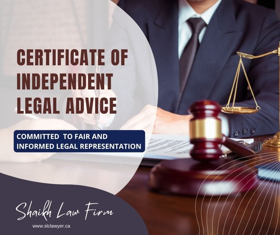 certificate of independent legal advice