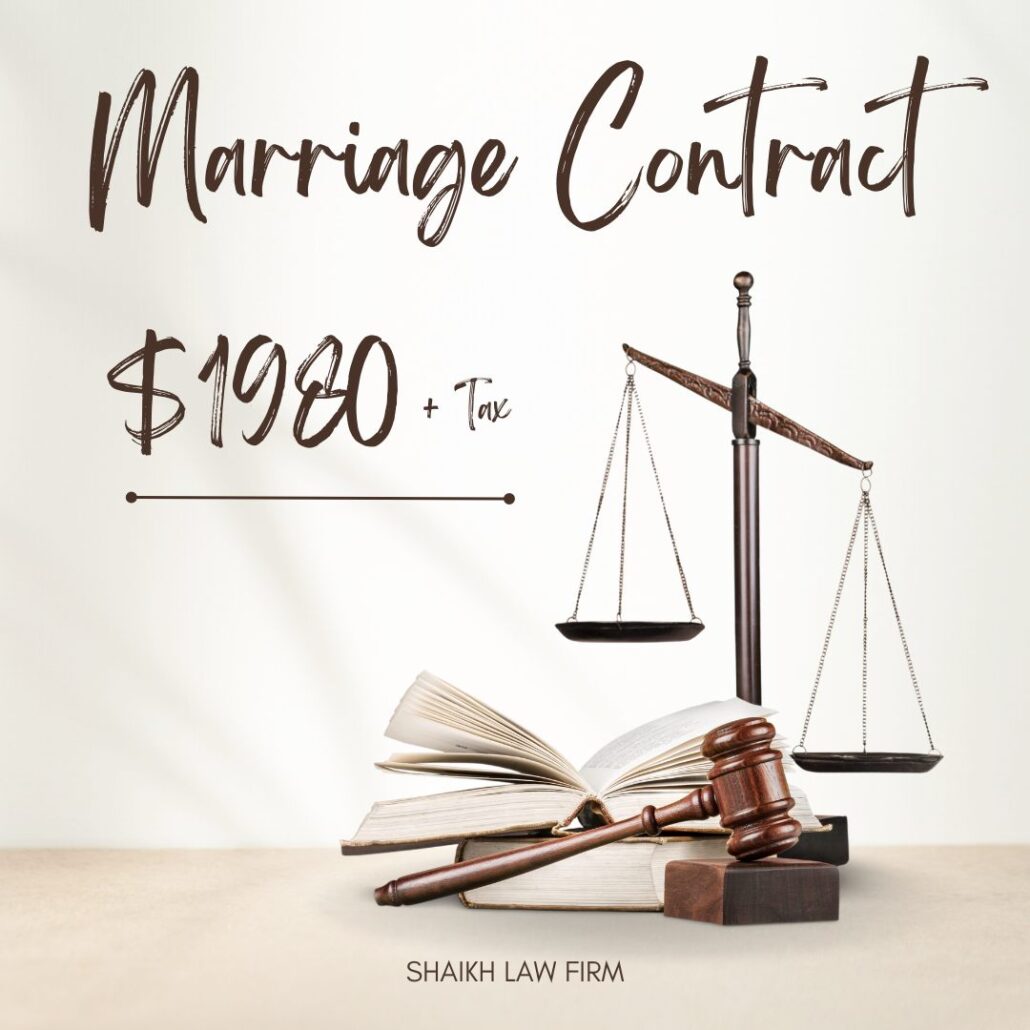 marriage contract costs