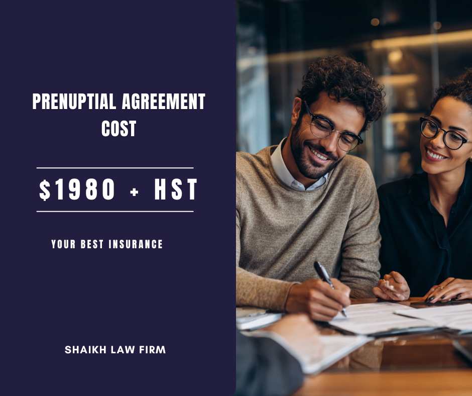 Average lawyer fees for prenups in Ontario traditional firms versus flat-fee pricing