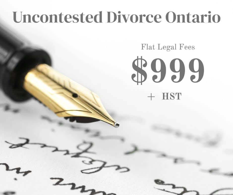 Uncontested divorce Ontario flat legal fee $999 plus HST — Shaikh Law Firm