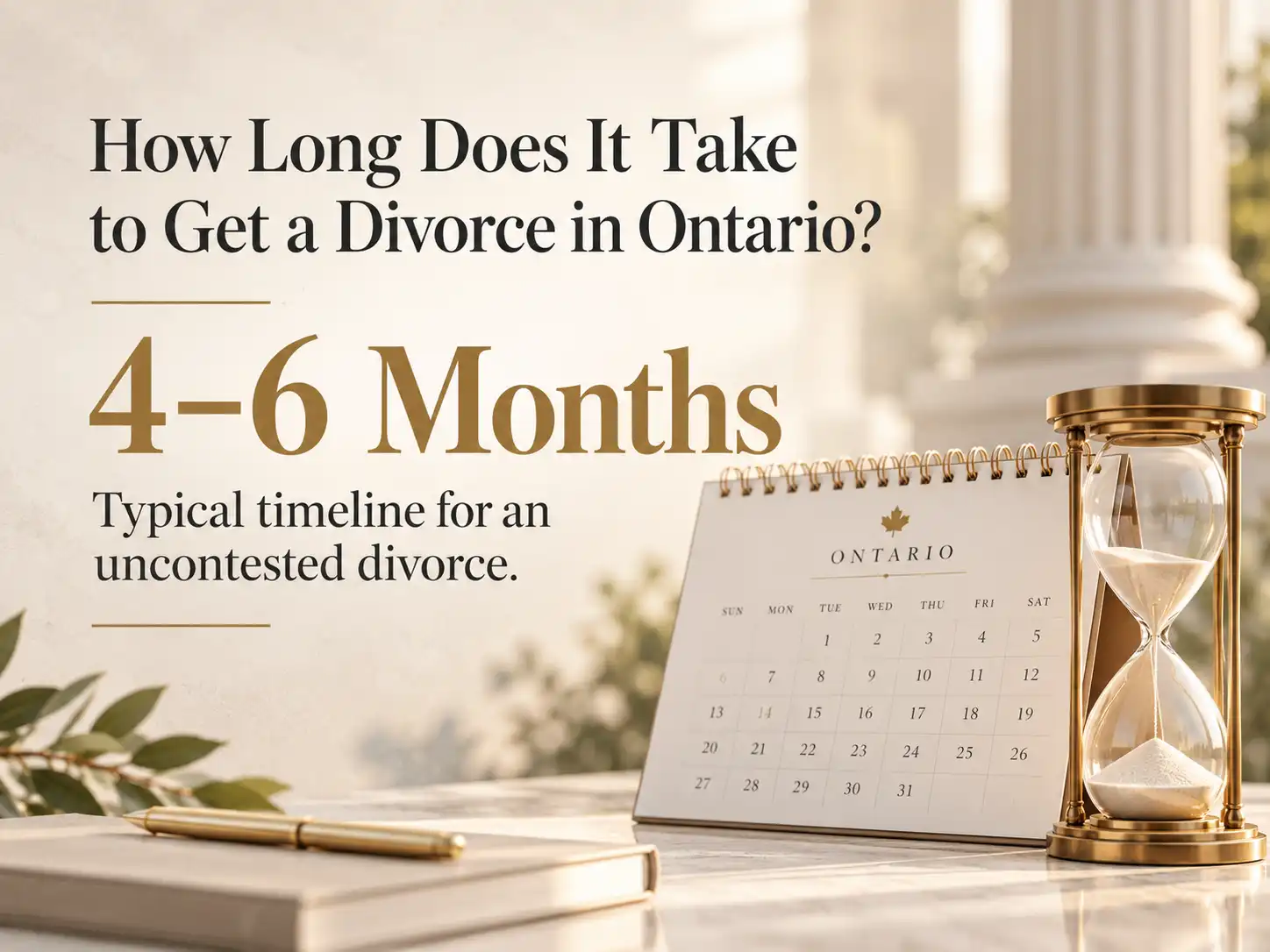 How Long Does an Uncontested Divorce Take in Ontario -Typical Ontario Divorce Timeline: 4–6 Months